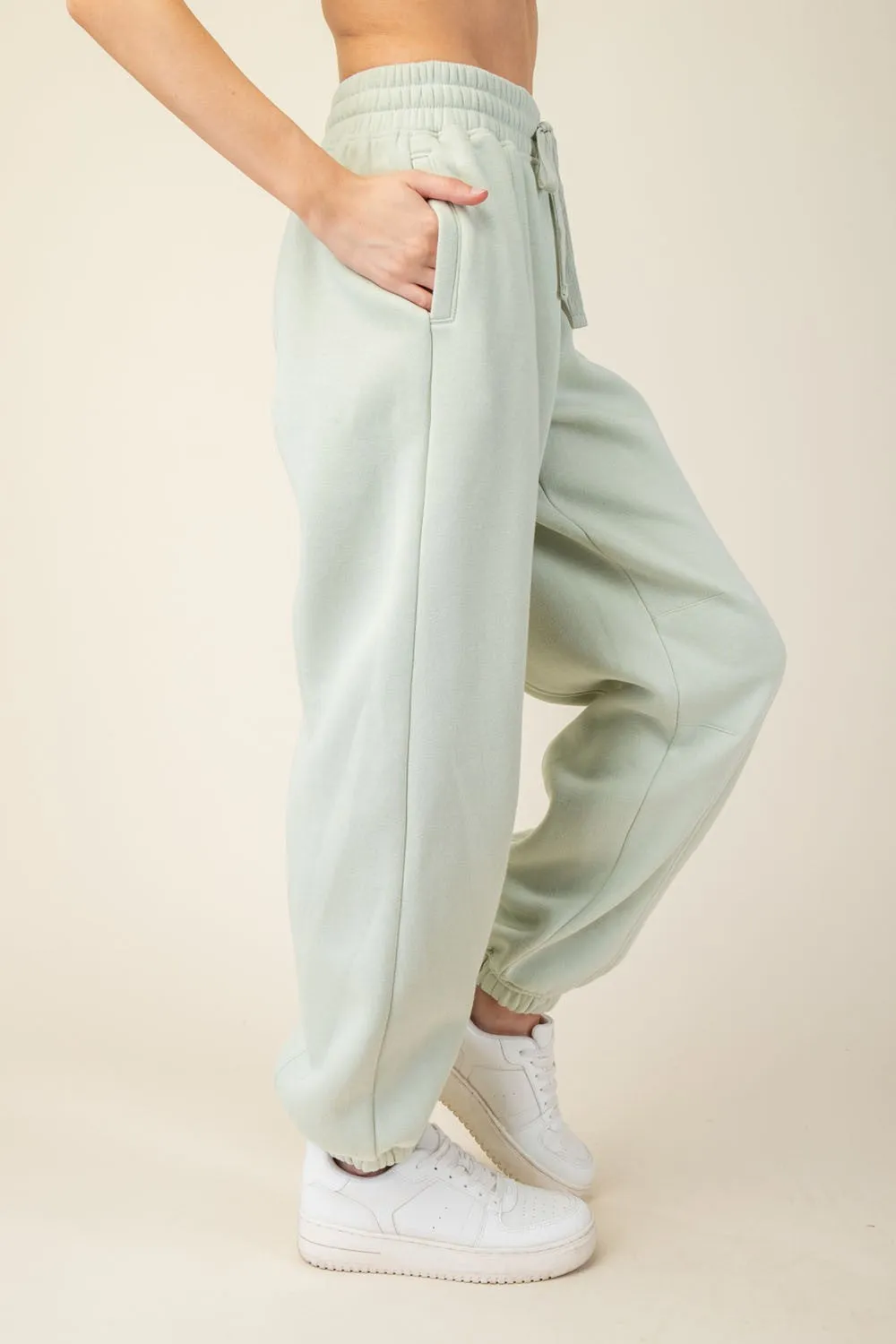 Mint Drawstring Relaxed Fit Sweatpants sold by Pinkblush product image thumbnail 2