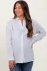 Light Grey Cotton Gauze Oversized Maternity Button Down Shirt sold by Pinkblush