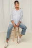 Light Grey Cotton Gauze Oversized Maternity Button Down Shirt sold by Pinkblush