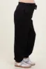Black Drawstring Relaxed Fit Maternity Sweatpants sold by Pinkblush