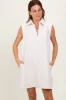 Cream Sleeveless Polo Mini Dress sold by Pinkblush