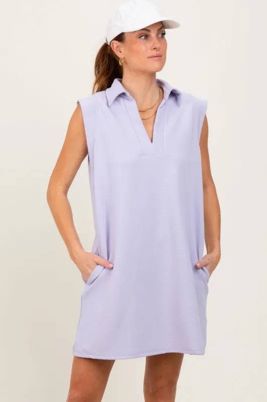 Lavender Sleeveless Polo Mini Dress sold by Pinkblush