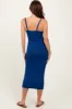 Navy Ribbed Bodycon Midi Dress sold by Pinkblush