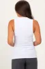 White Ribbed Sleeveless Mock Neck Maternity Top sold by Pinkblush