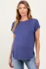 Navy Dolman Sleeve Round Neck Maternity Top sold by Pinkblush