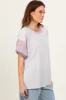 Cream Solid Ribbed Color Block Short Sleeve Tunic Top sold by Pinkblush