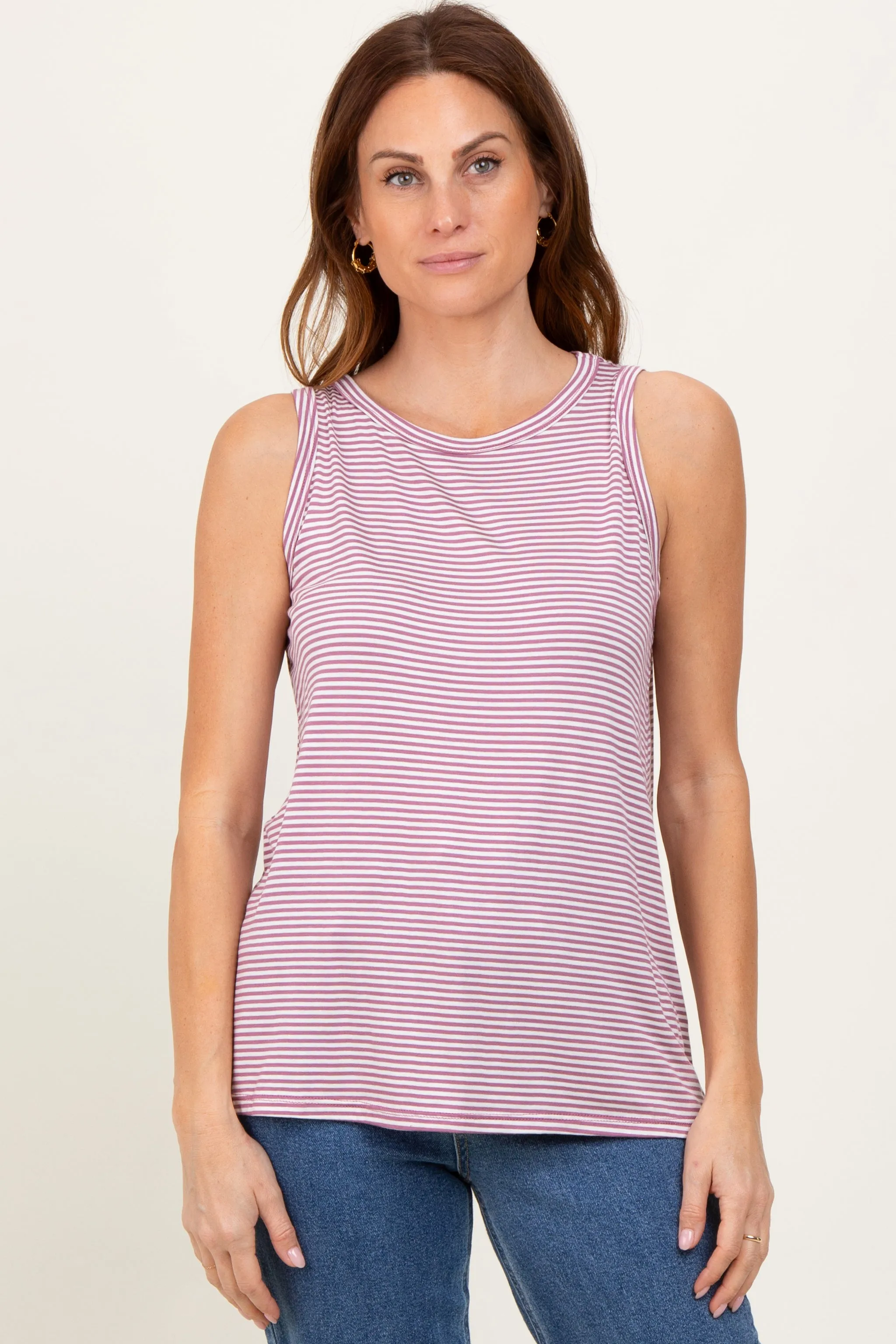 Lavender Striped Tank Top sold by Pinkblush product image thumbnail 2