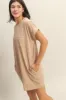 Light Taupe Mini T-Shirt Dress sold by Pinkblush
