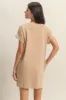 Light Taupe Mini T-Shirt Dress sold by Pinkblush