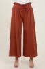 Rust Flowy Cropped Pant sold by Pinkblush