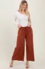 Rust Flowy Cropped Pant sold by Pinkblush