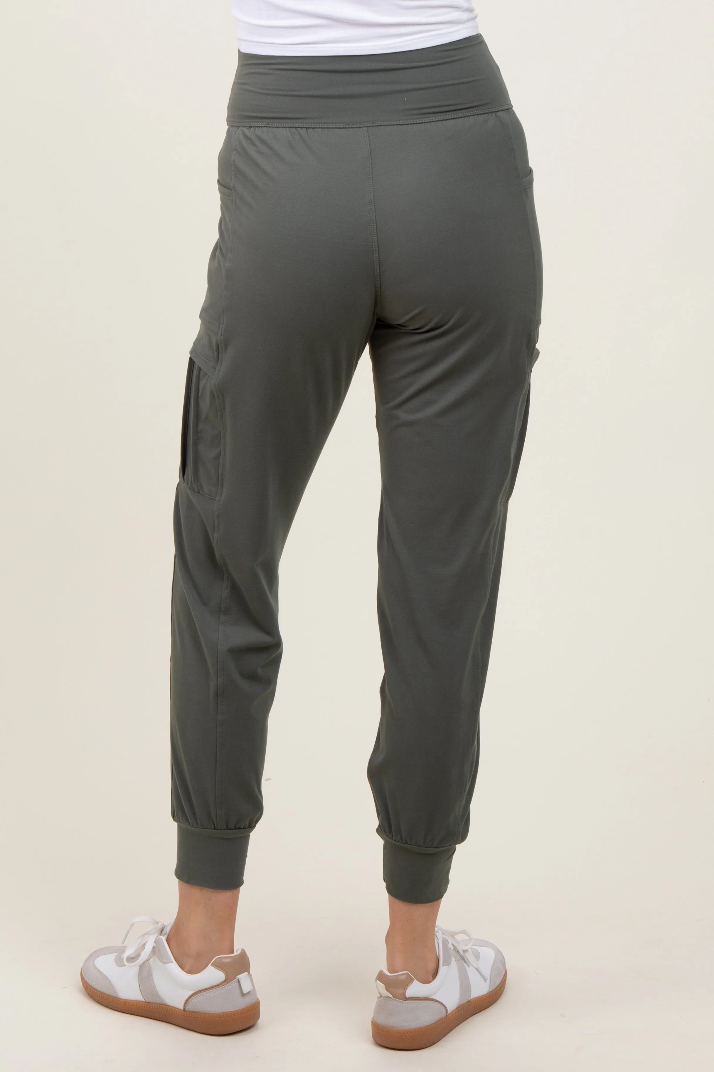 Olive Cargo Pocket Jogger Pants sold by Pinkblush product image thumbnail 5