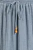 Blue Drawstring Tiered Maxi Skirt sold by Pinkblush