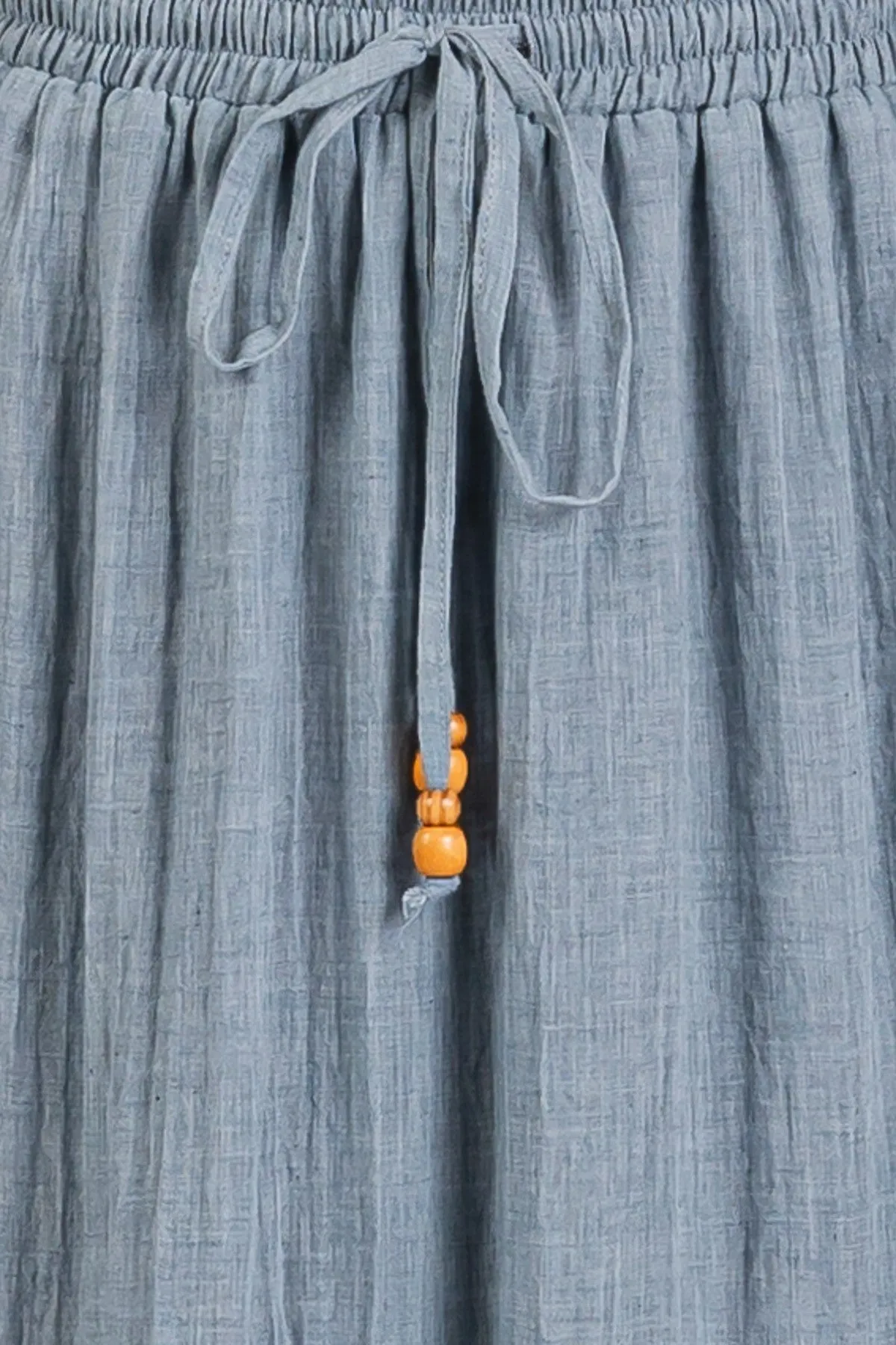Blue Drawstring Tiered Maxi Skirt sold by Pinkblush product image thumbnail 4