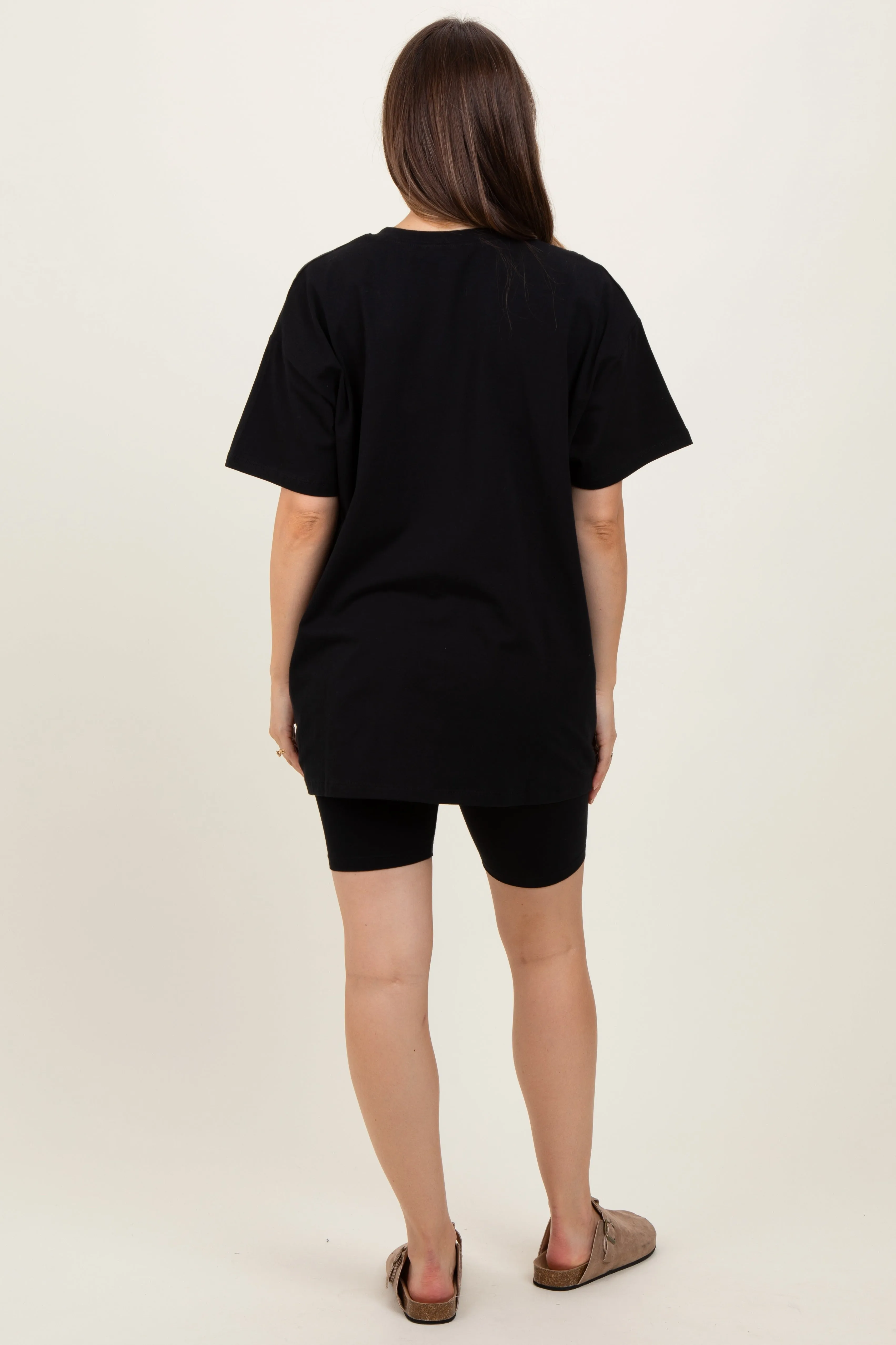 Black Biker Shorts Maternity Set sold by Pinkblush product image thumbnail 4