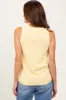 Yellow Knit Piping Detail Sleeveless Top sold by Pinkblush