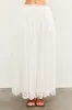 White Smocked Waist Eyelet Lace Hem Maxi Skirt sold by Pinkblush