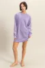 Lavender Long Sleeve Oversized Sweatshirt Mini Dress sold by Pinkblush