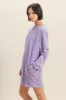 Lavender Long Sleeve Oversized Sweatshirt Mini Dress sold by Pinkblush