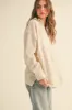 Dark Yellow Striped Double Pocket Button Down Top sold by Pinkblush