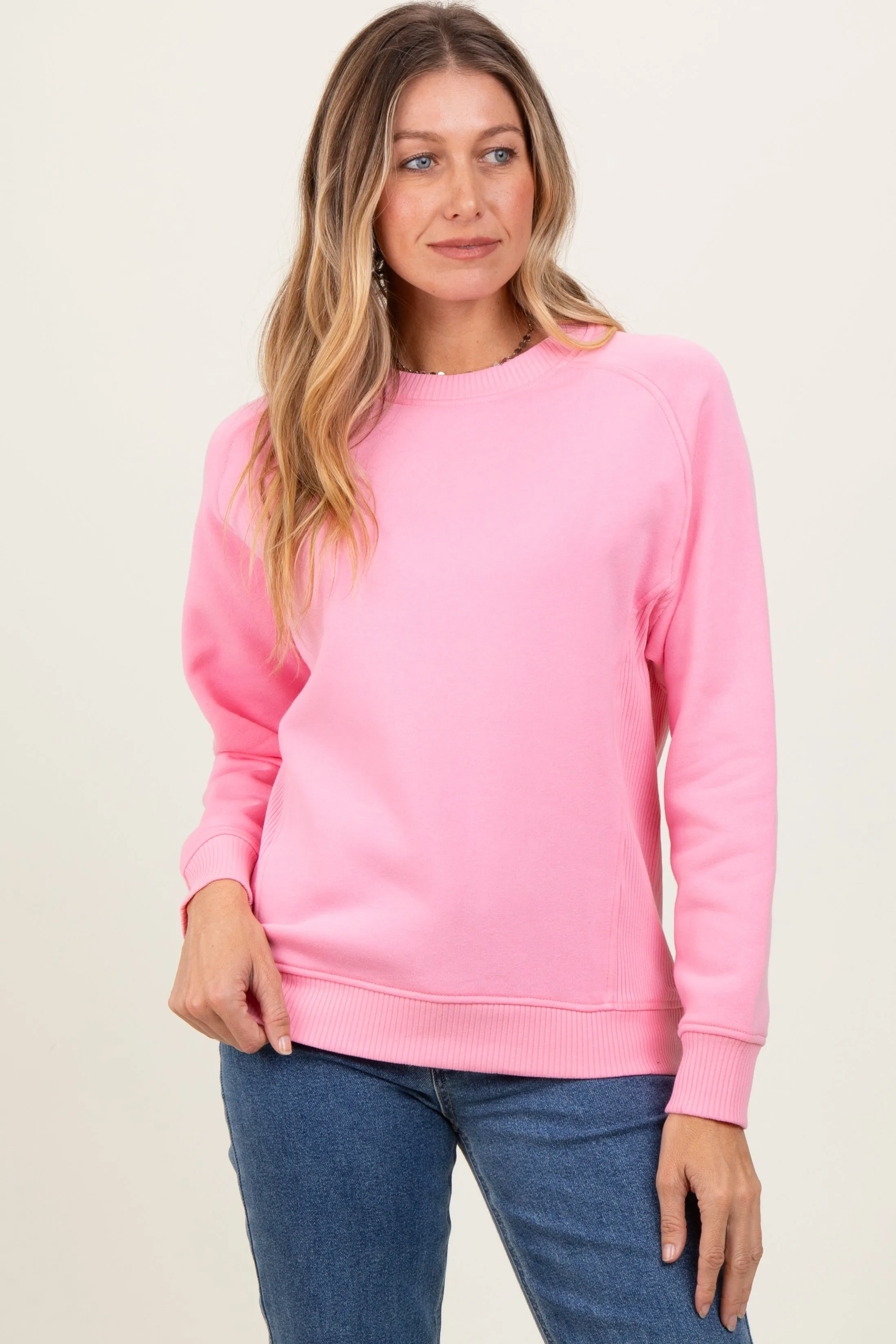 Peach Fleece Sweatshirt sold by Pinkblush product image thumbnail 2