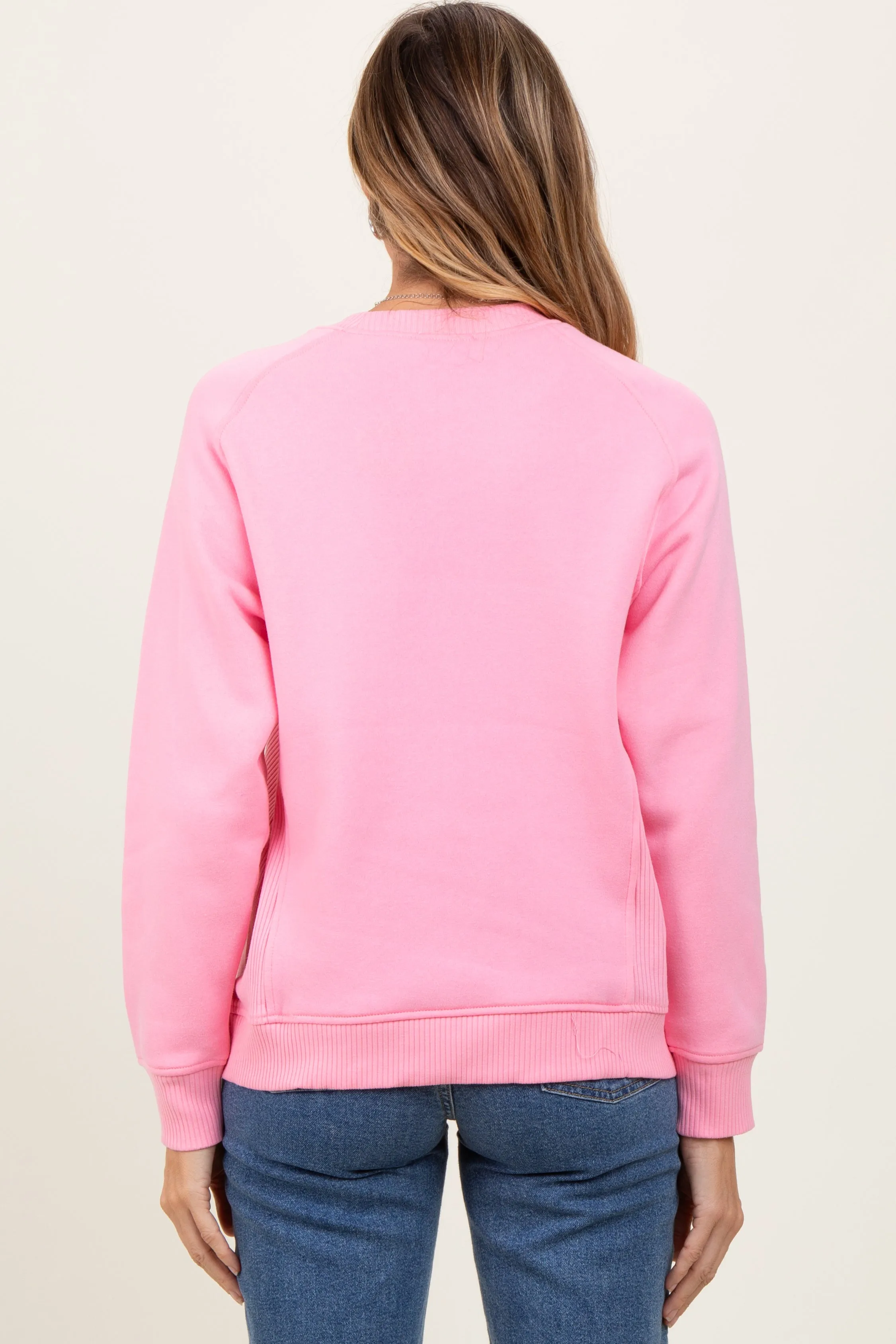 Peach Fleece Sweatshirt sold by Pinkblush product image thumbnail 4