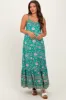 Green Floral Tie Back Maternity Maxi Dress sold by Pinkblush