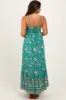 Green Floral Tie Back Maternity Maxi Dress sold by Pinkblush