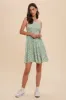 Green Floral Smocked Cami Mini Dress sold by Pinkblush