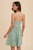 Green Floral Smocked Cami Mini Dress sold by Pinkblush