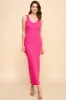 Fuchsia V-Neck Tank Maxi Dress sold by Pinkblush