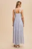 Light Blue Floral Button Down Sleeveless Maxi Dress sold by Pinkblush