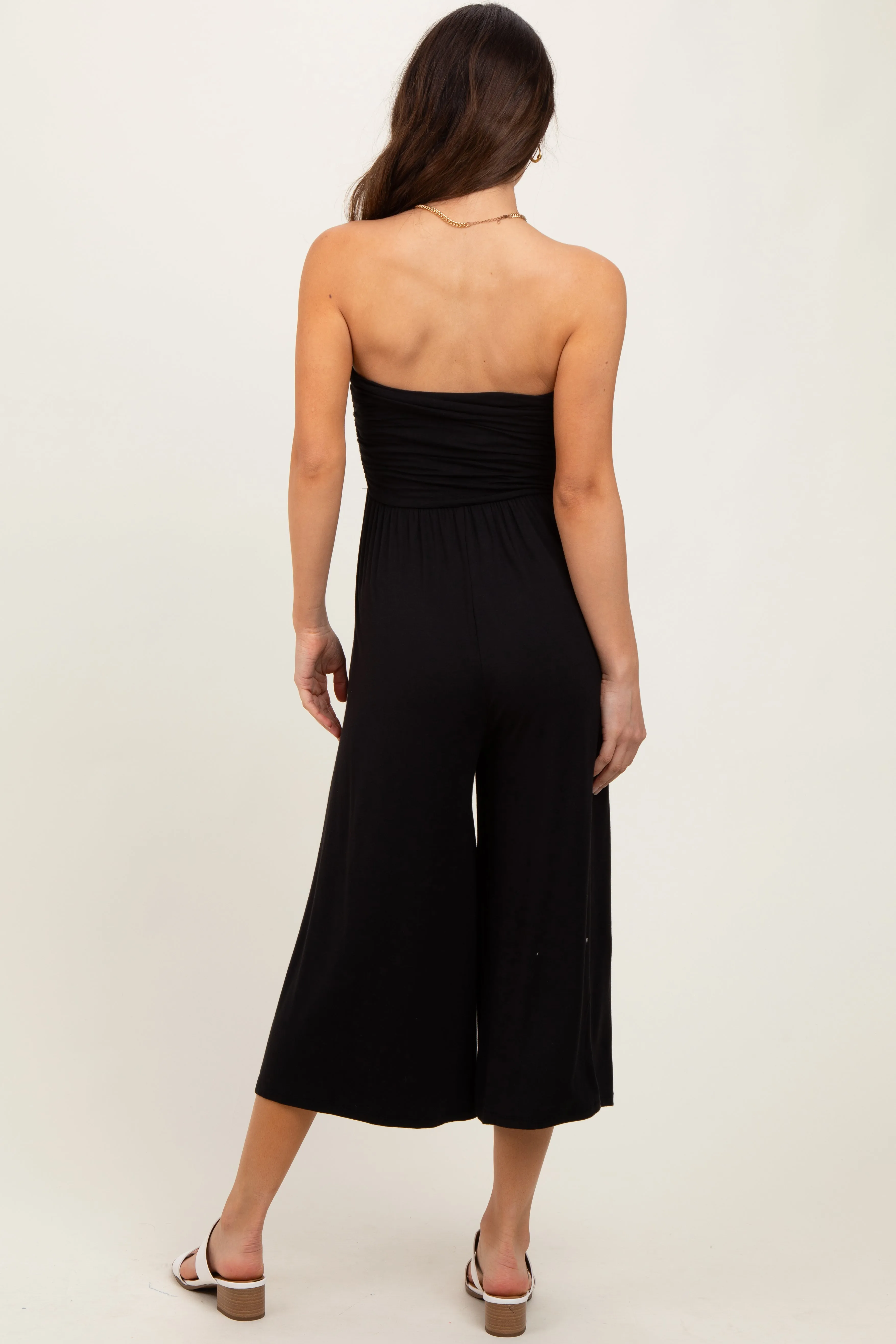 Black Double Layered Strapless Tube Top Jumpsuit sold by Pinkblush product image thumbnail 3