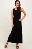 Black Sleeveless Flared Scoop Neck Maxi Dress sold by Pinkblush