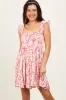 Pink Printed Smocked Ruffle Strap Dress sold by Pinkblush