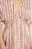 Rust Printed Deep V-Neck Midi Dress sold by Pinkblush