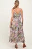 Lavender Tropical Floral Sash Tie Maternity Maxi Dress sold by Pinkblush