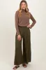 Olive Wide Smock Waist Maternity Pants sold by Pinkblush