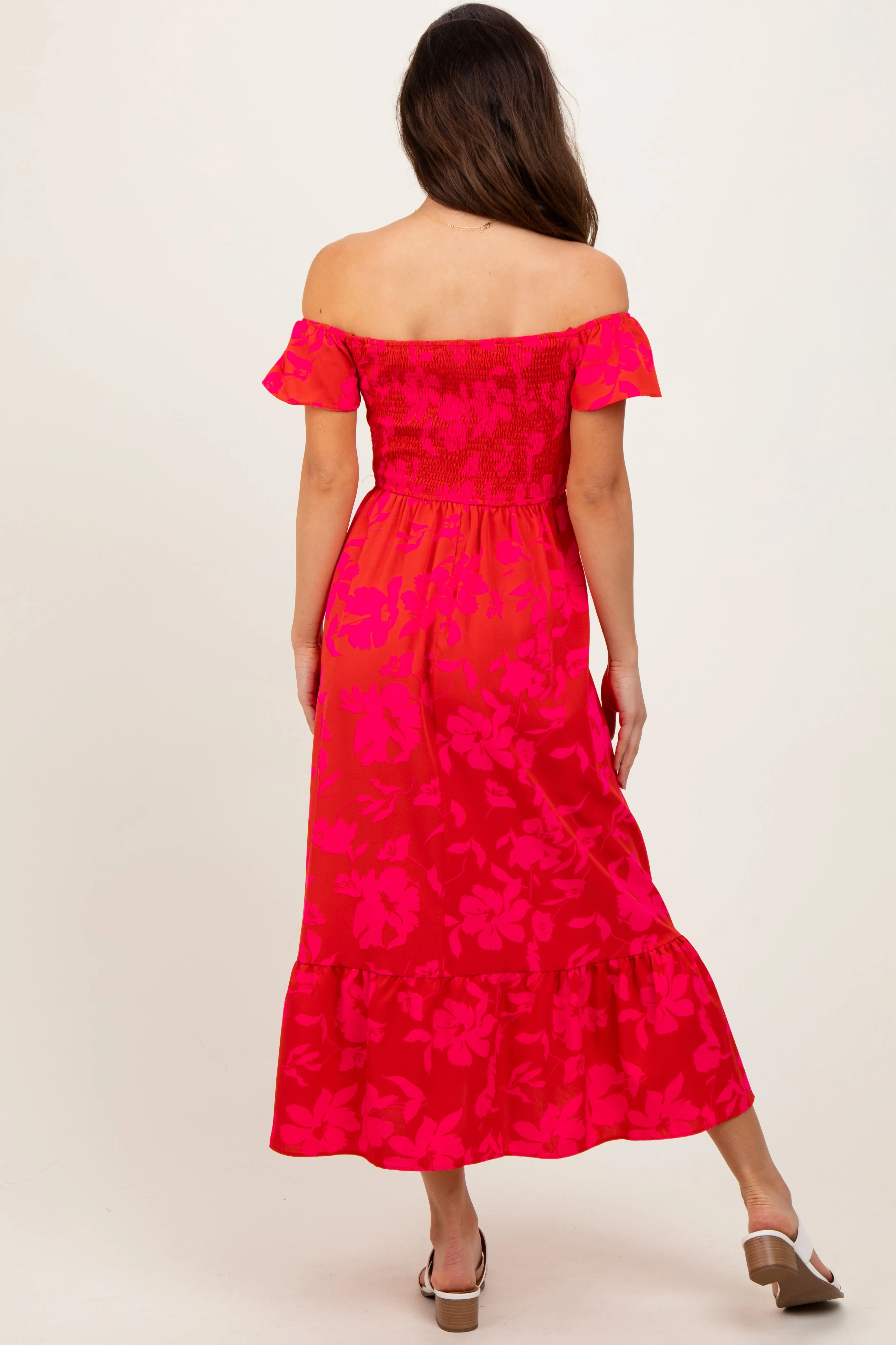 Red Multi Smocked Top Maxi Dress sold by Pinkblush product image thumbnail 3