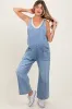 Blue Relaxed Fit Denim Maternity Jumpsuit sold by Pinkblush