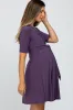Plum Waist Tie Maternity Nursing Dress sold by Pinkblush
