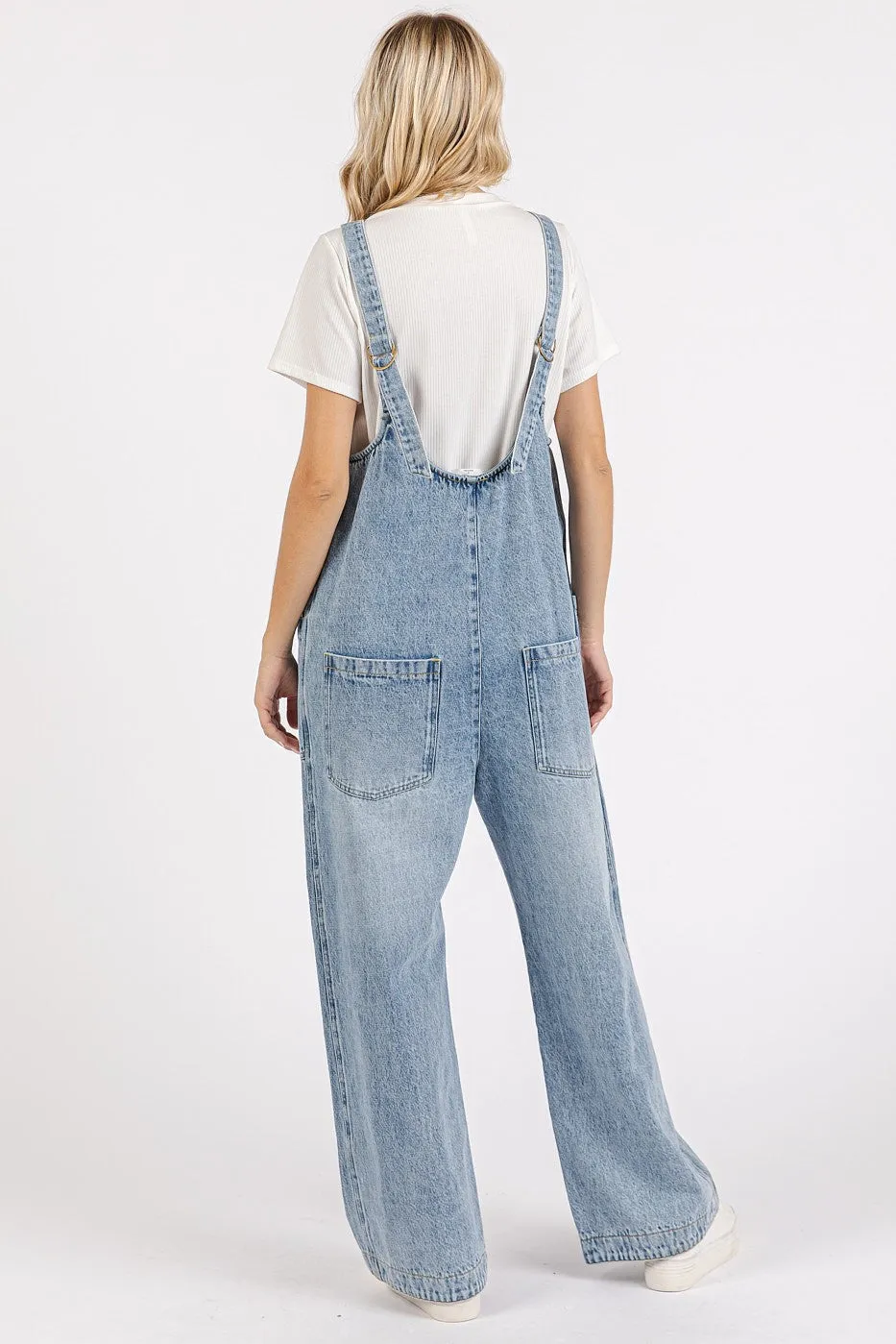 Blue Relaxed Fit Denim Jumpsuit sold by Pinkblush product image thumbnail 3