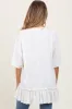 Ivory Relaxed Ruffled Tunic Maternity Top sold by Pinkblush