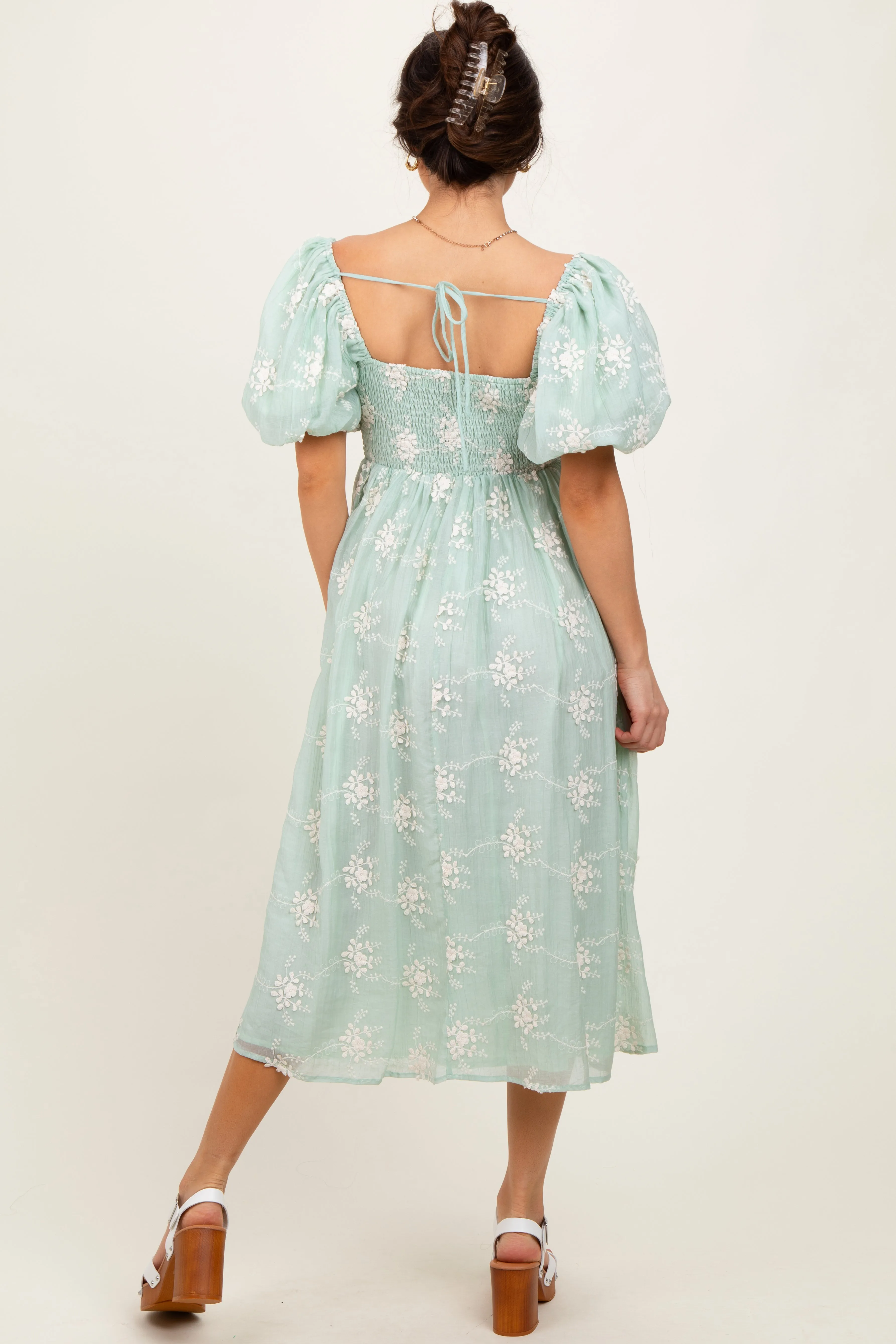 Mint Textured Midi Dress sold by Pinkblush product image thumbnail 4