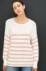 Peach Striped Cuff Maternity Sweater sold by Pinkblush