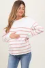 Peach Striped Cuff Maternity Sweater sold by Pinkblush