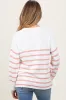 Peach Striped Cuff Maternity Sweater sold by Pinkblush