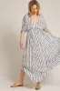 Navy Printed Deep V-Neck Maternity Midi Dress sold by Pinkblush
