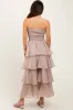 Beige Layered Maxi Dress sold by Pinkblush
