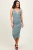 Mint Striped Sleeveless Fitted Midi Dress sold by Pinkblush
